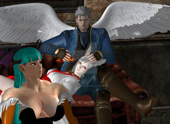 Vergil's harem of women are motivated