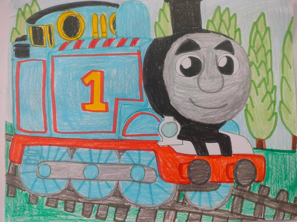 Less Detailed Thomas Thomas (Redrawn 2.0 Version ) by jamesthecartoonist on DeviantArt