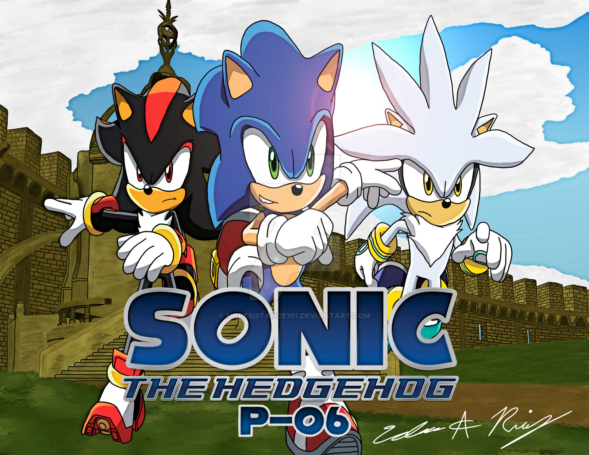 Sonic 06 Remastered: P-06 Cover Art Day Version by MrResistance101 on