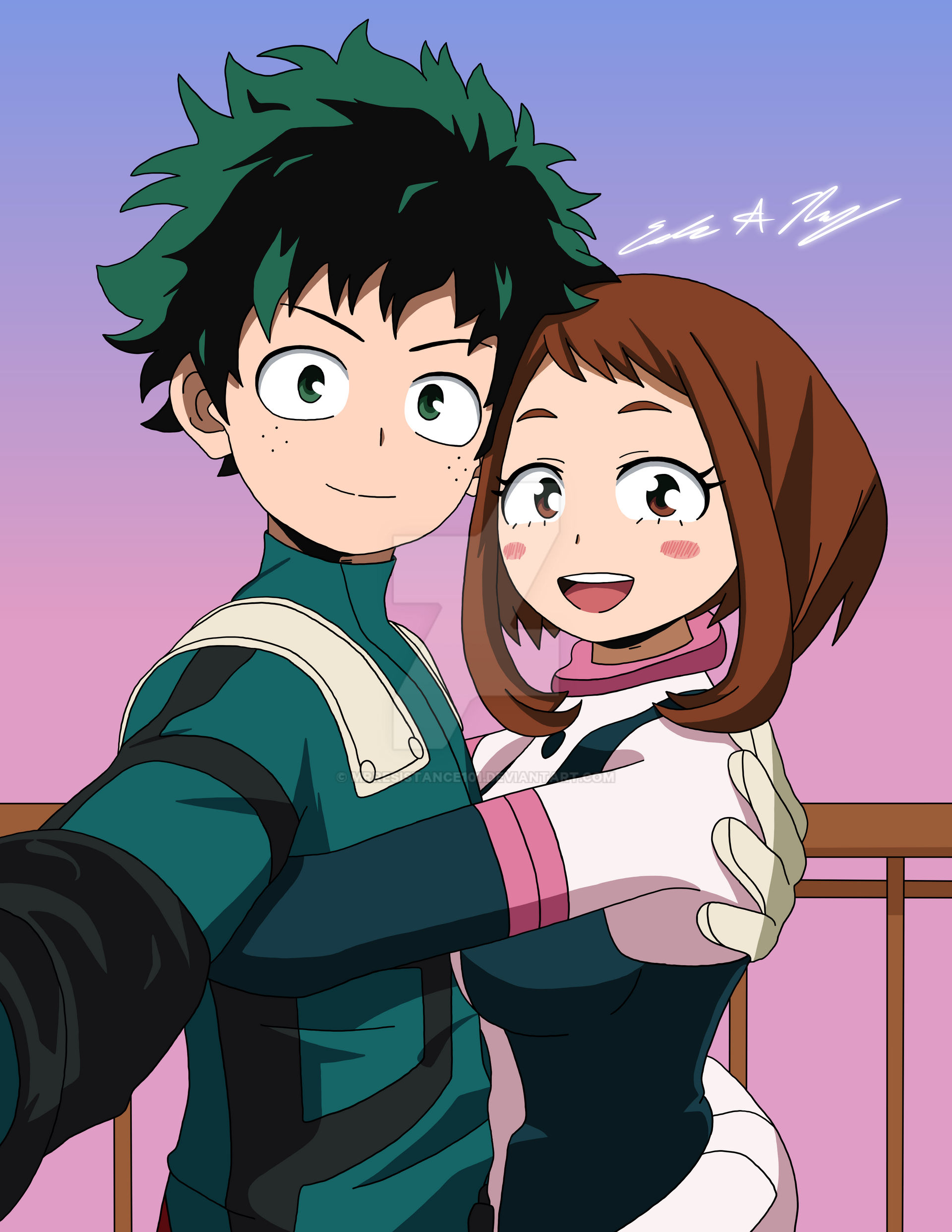 My Hero Academia Deku and Uraraka (Dekuraka) by MrResistance101 on