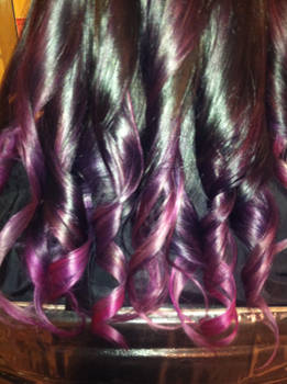 Purple and pink ombre hair