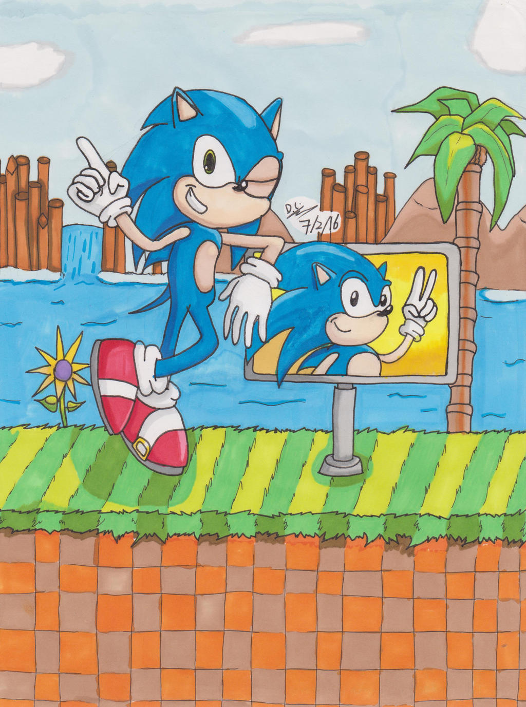 Sonic and Tails running in Green Hill Zone by L-Dawg211 on DeviantArt