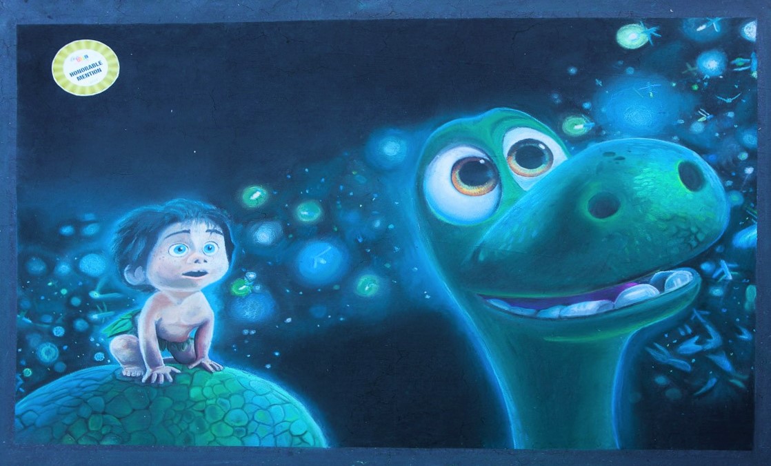 The Good Dinosaur Chalk Art