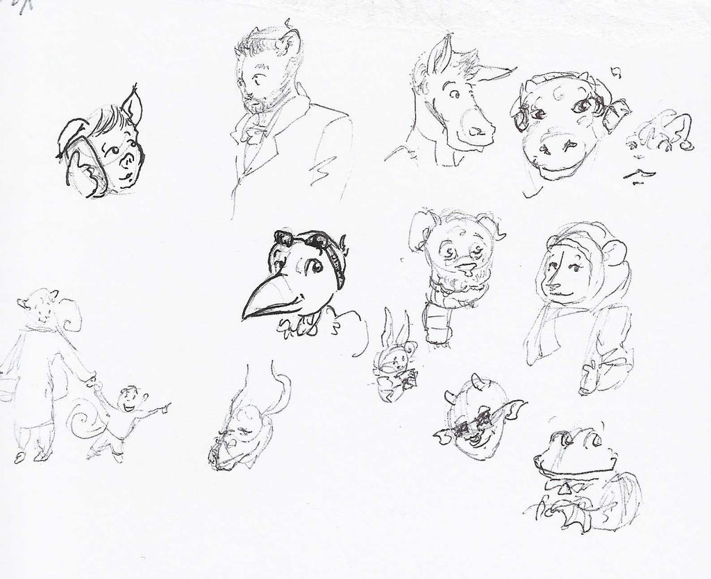 Crowd Animals sketches 2