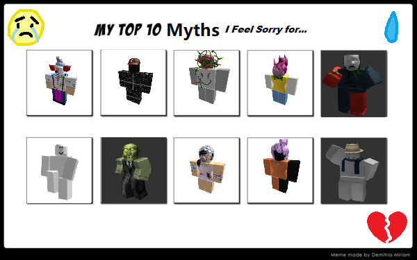 Top 10 Myths I Feel Sorry For By Ferrarilamborghini On Deviantart - roblox's myths containment facility how to be become myth hunter