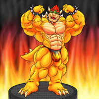 Anthro Muscle - Bowser Koopa, Powered up!