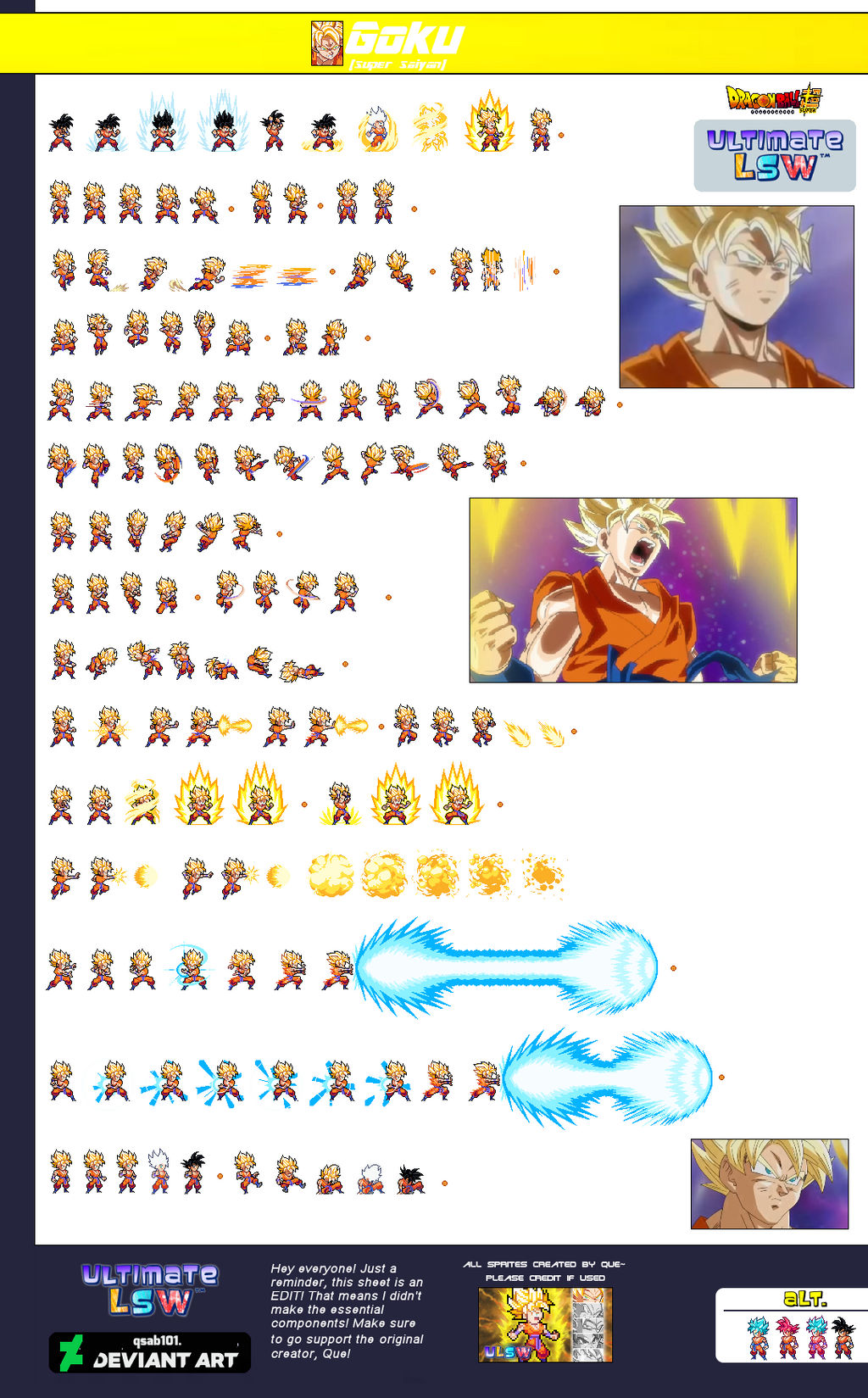 Super Saiyan Goku Whis Gi - ULSW Sprite Sheet by SonGoku0911 on DeviantArt