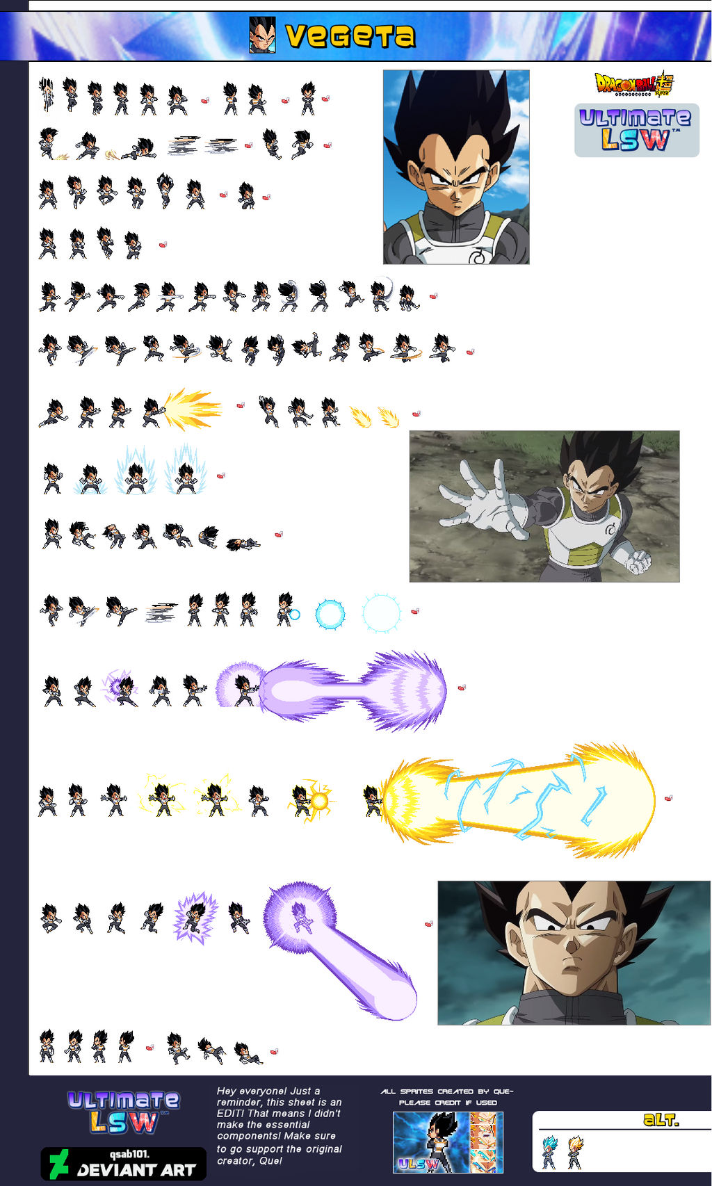 Base Vegeta Whis Gi ULSW Sprite Sheet by SonGoku0911 on DeviantArt