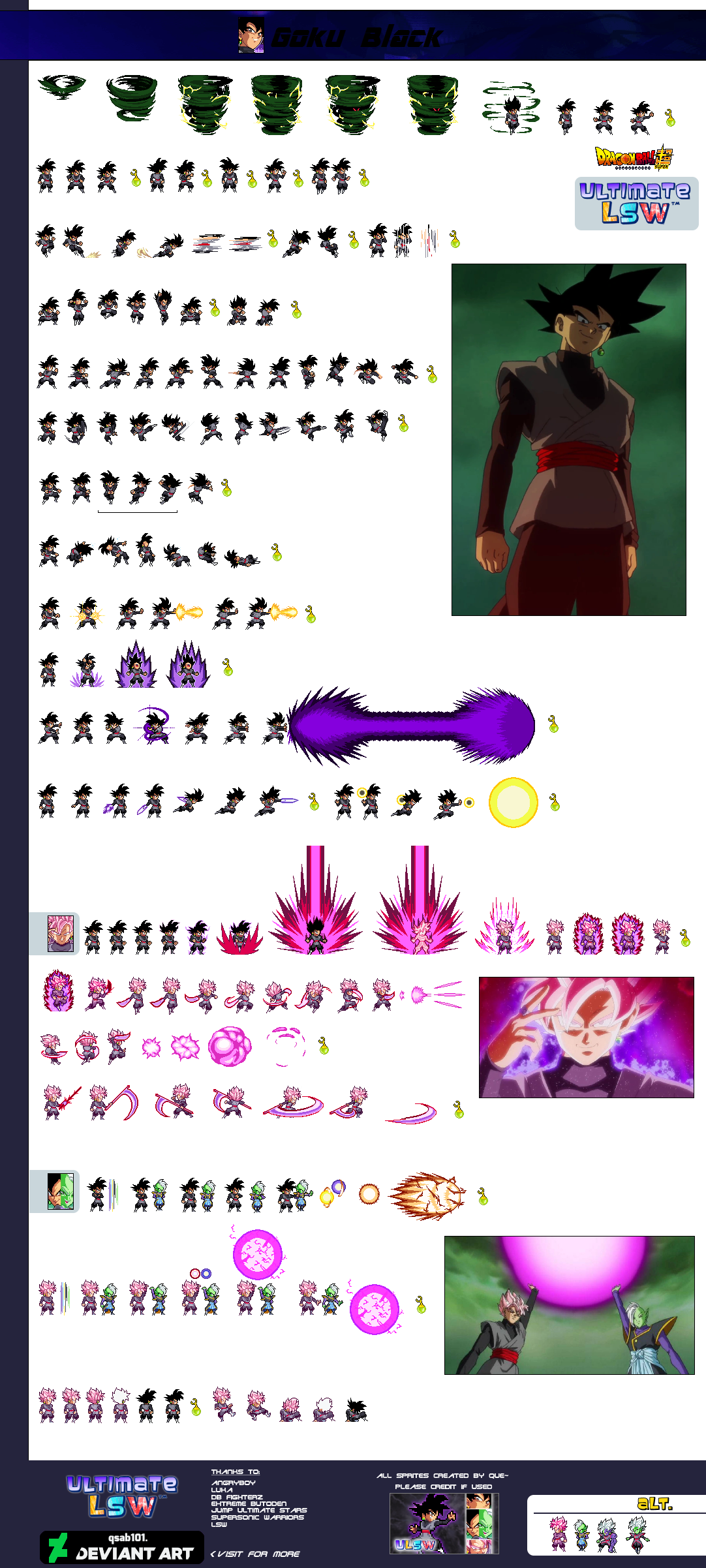 Goku Black ULSW Sprite Sheet by SonGoku0911 on DeviantArt