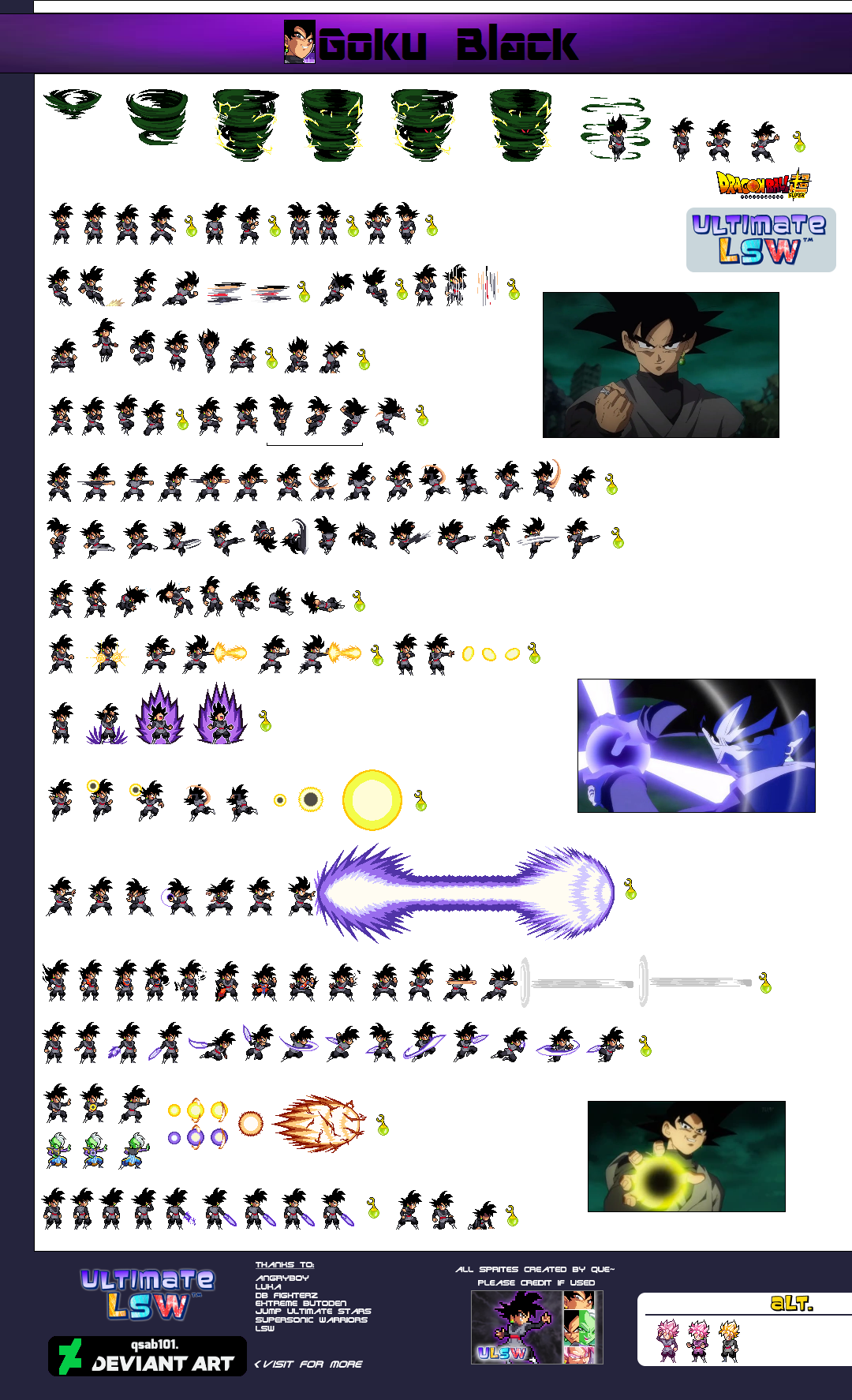 Goku Black ULSW Sprite Sheet by SonGoku0911 on DeviantArt