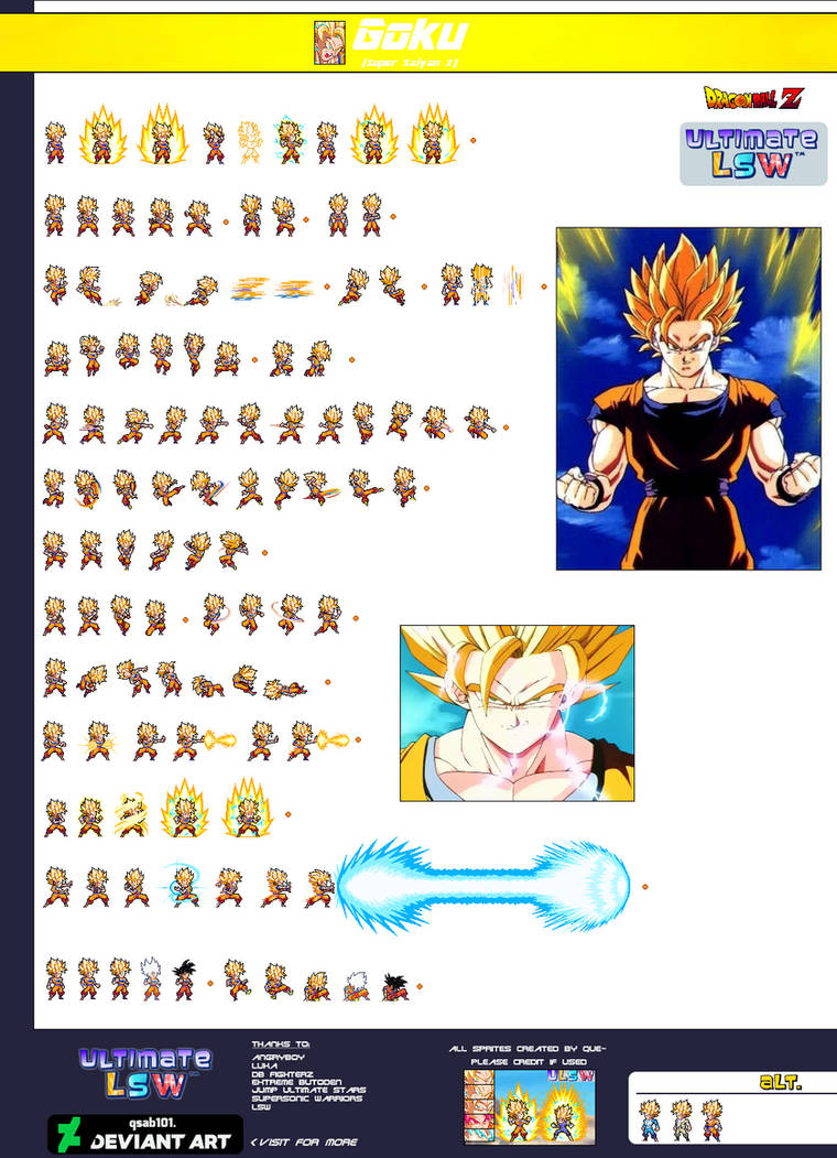 Goku SSJ God Blue Hair Sprite LSW png