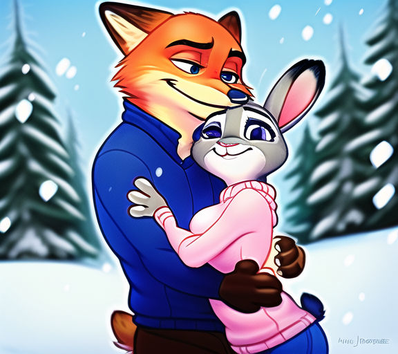 Cuddling in the cold by Zootopilove on DeviantArt