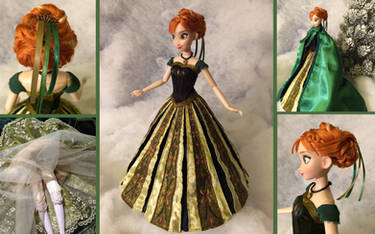 Custom Frozen Anna Coronation Doll