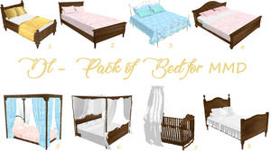 Dl - Pack of Bed for MMD (series 19th century 3#)