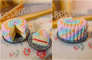 Pastel rainbow cake 1/6 scale