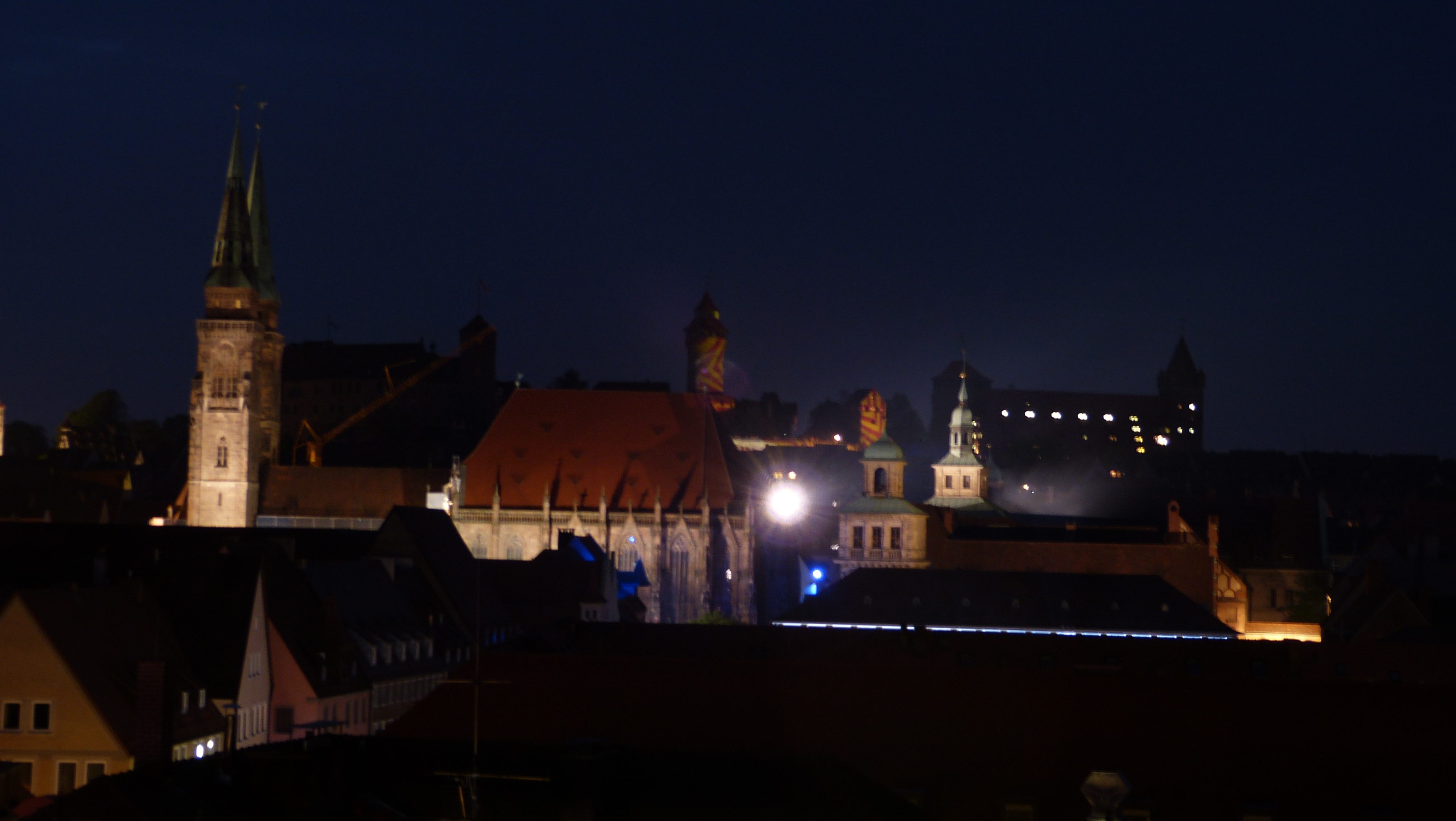 Blue night at castle Nuremberg