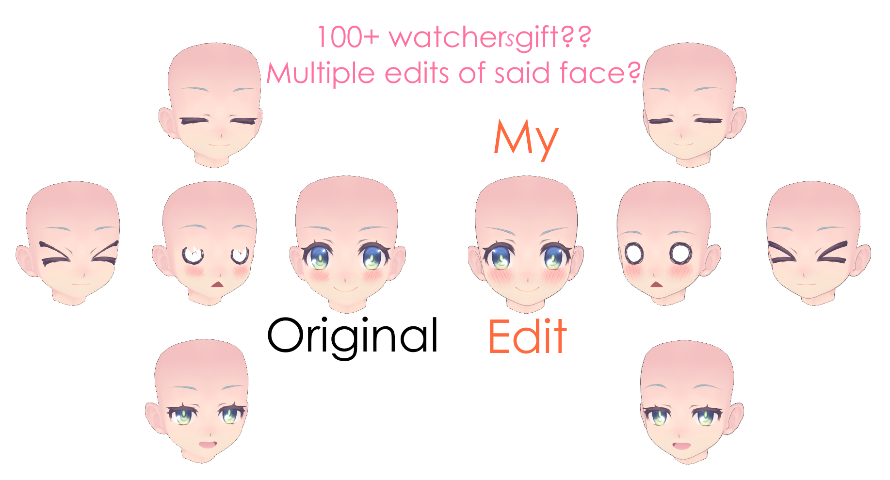 MMD - Chibi/Child head facial fix