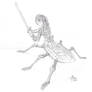 Day 13 - Insect (Cicada Samurai Girl)