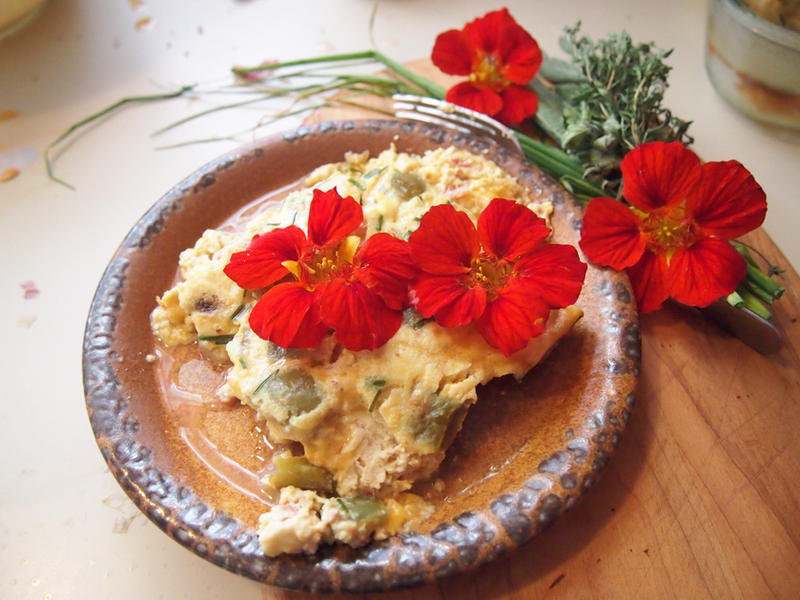 Quiche with Nasturtiums