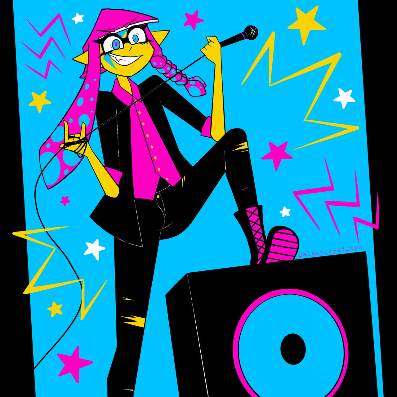 Splatoon Mic Adapter Microphone ON! || Splatoon oc by Galaxycryii on DeviantArt