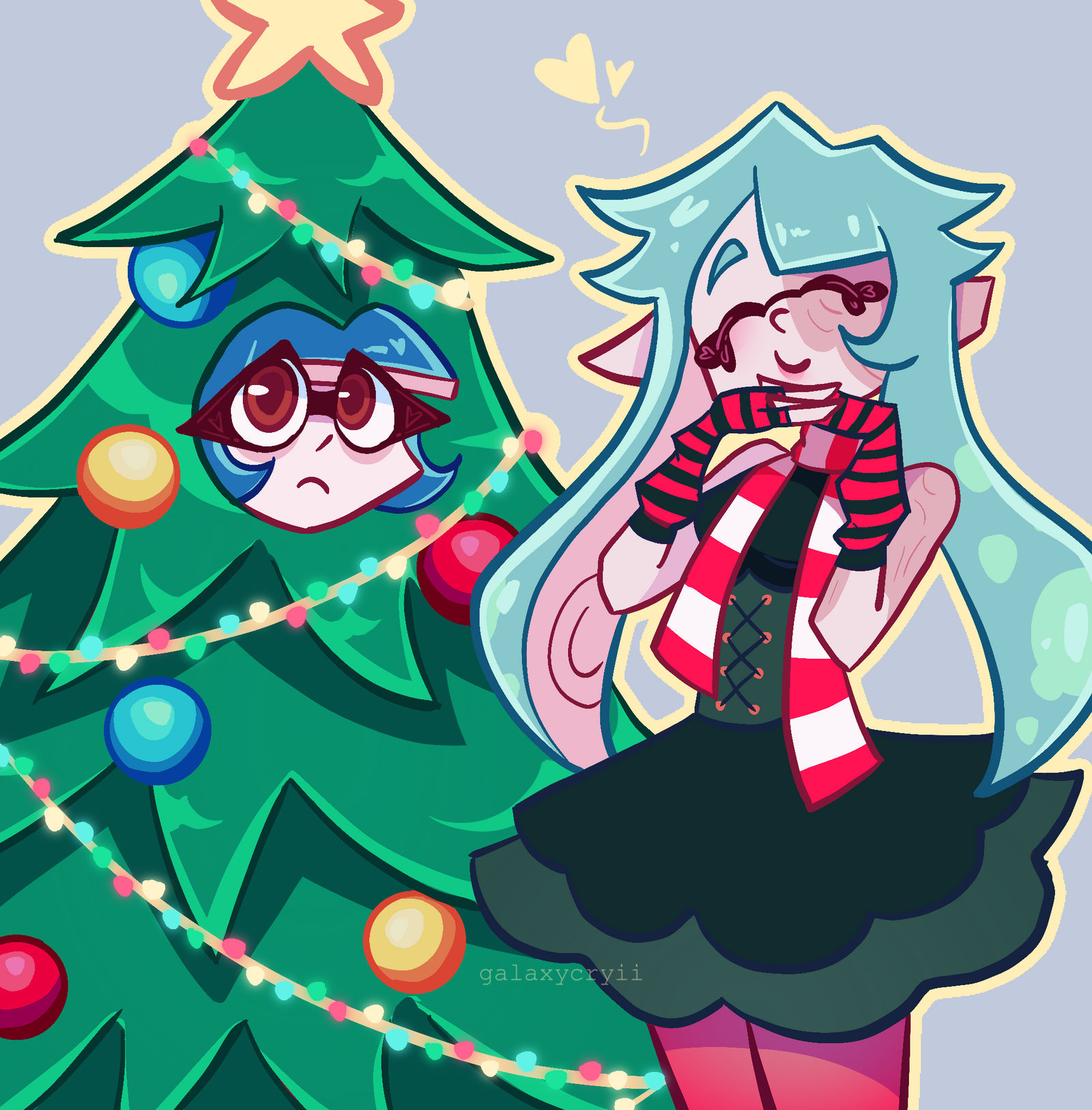 My Christmas Tree! || Splatoon oc by Galaxycryii on DeviantArt