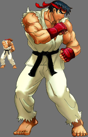 HD Ryu BLACK HAIR by 0kronos0 on DeviantArt