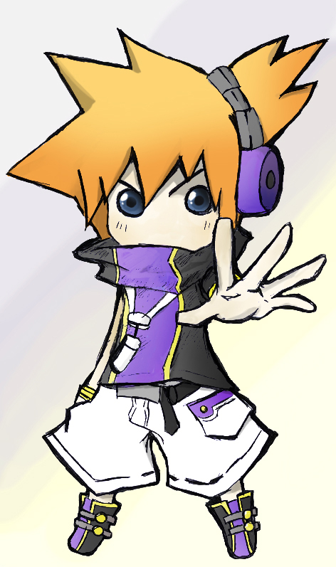 CinnamonPeach's Neku Chibi Colored