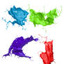 3D paint splashes