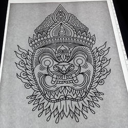 Yaksha tattoo design