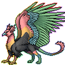 Pixelated Bird of Paradise Gryphon