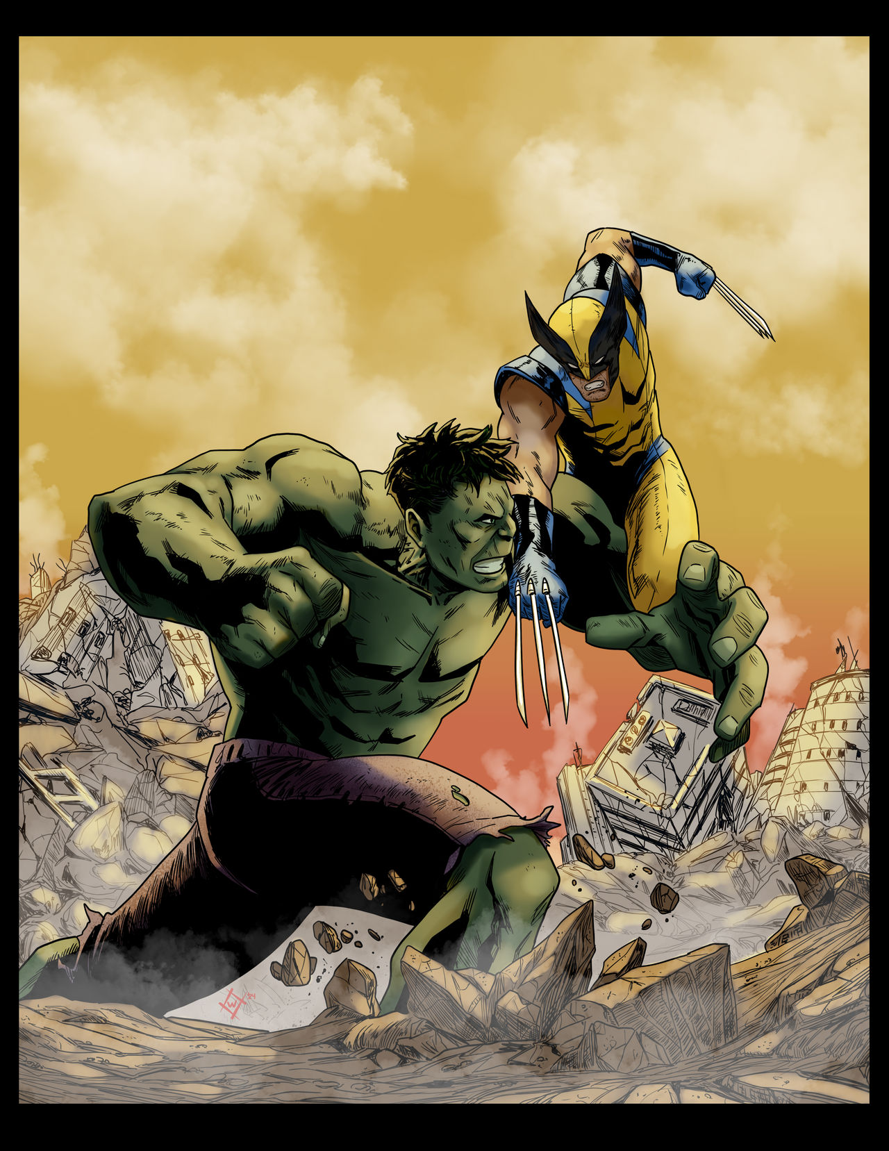 Wolverine Vs Hulk By W Frank Walk On DeviantArt wolverine-vs-hulk-by-w-frank-walk-on-deviantart