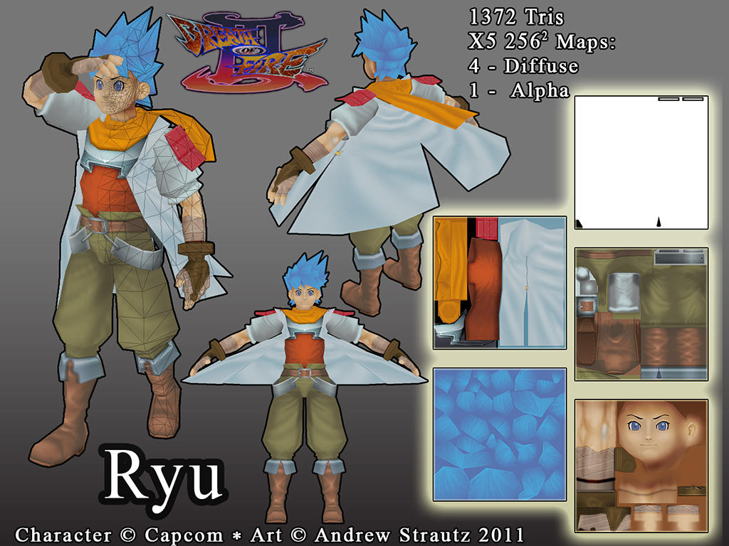 Breath Of Fire Ryu 3D by RyokuKitsune on DeviantArt