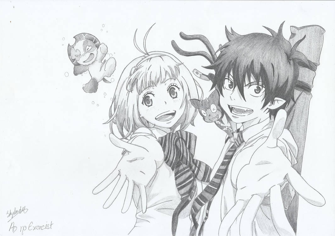 Shiemi Moriyama and Rin Okumura by SkylartMichiyo Shiemi Moriyama and Rin Okumura by SkylartMichiyo