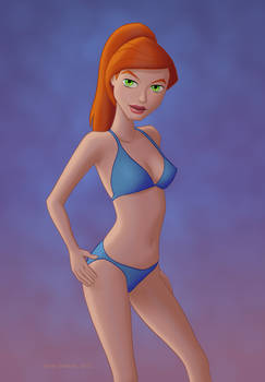 Gwen's Blue Bikini