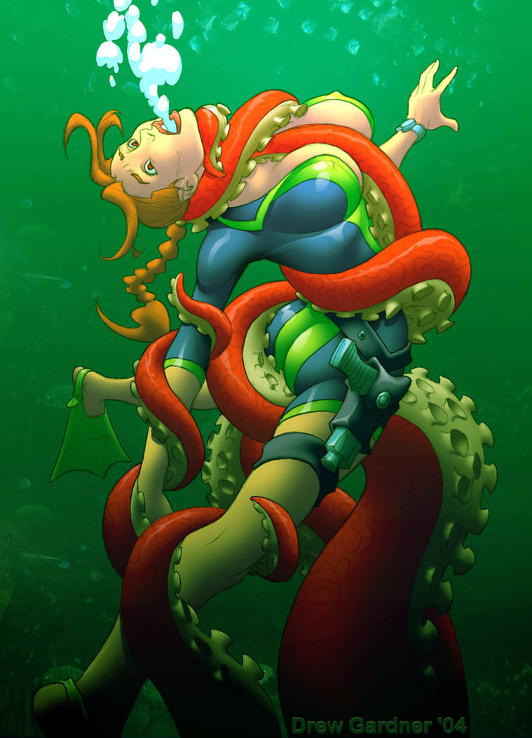 Lara Vs Octopus by DrewGardner on DeviantArt.