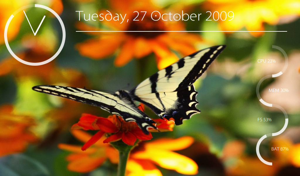 Conky Widgets + Butterfly