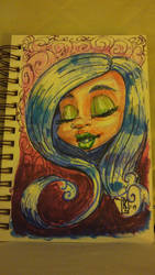 blue hair girl