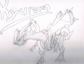 (Pencil Sketch) Kyurem by my brother