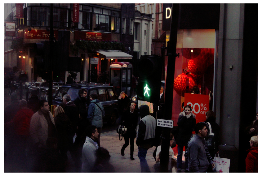 London street from a bus