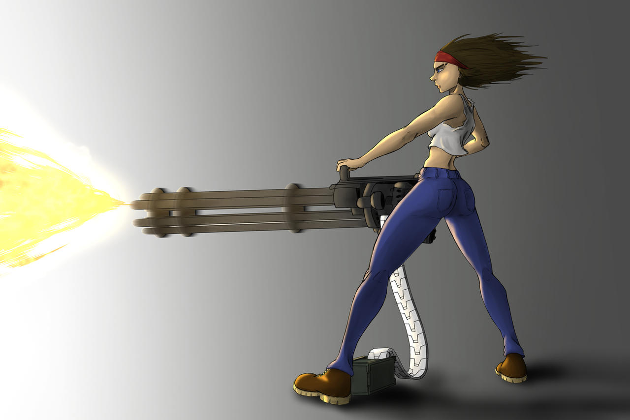 Mini Gun Colour In Minigun-action colored by penrush on DeviantArt