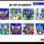 My Top 10 of Sonic Games