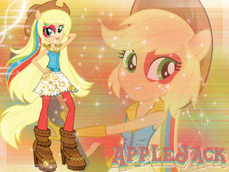 Applejack Rainbow Rocks Wallpaper