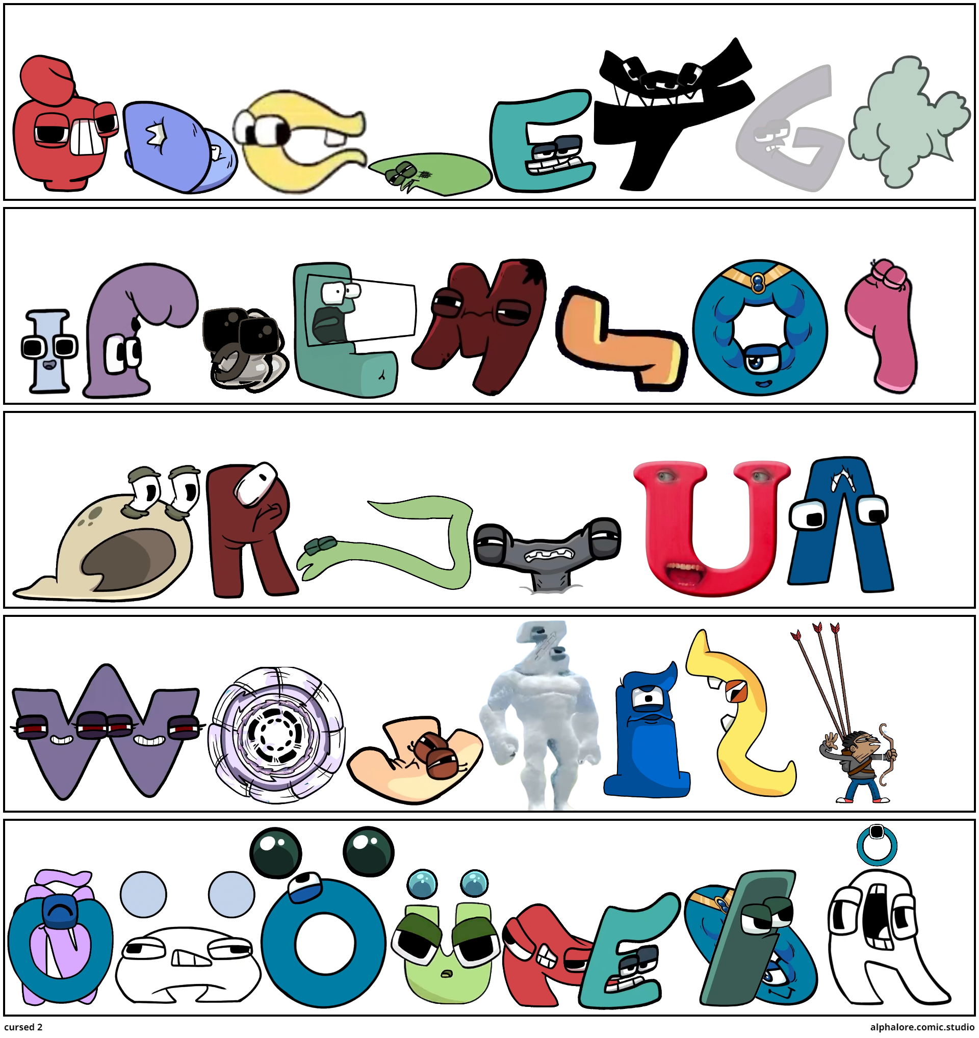 Lowercase alphabet lore - Comic Studio