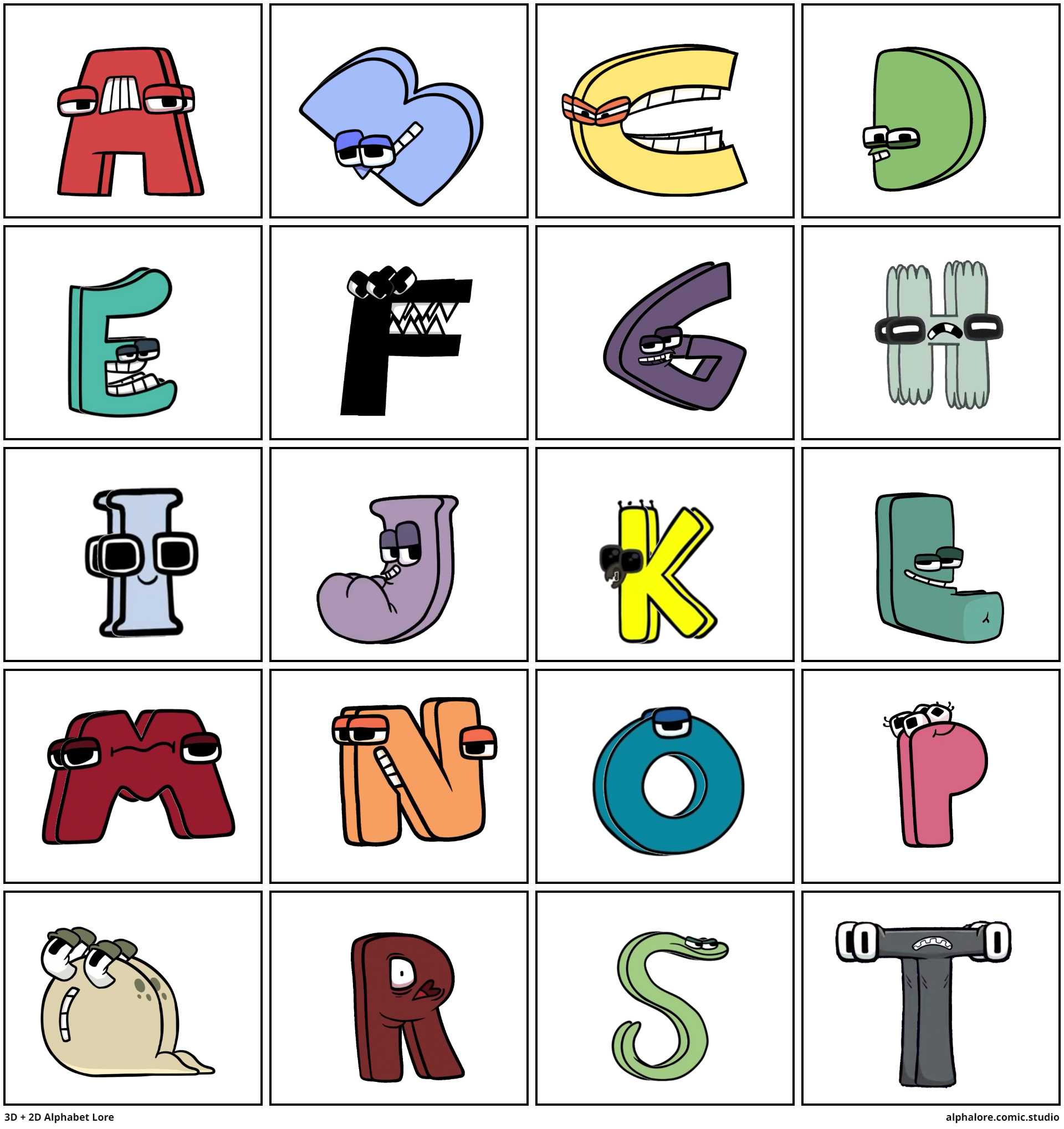 lowercase alphabet lore l-n - Comic Studio