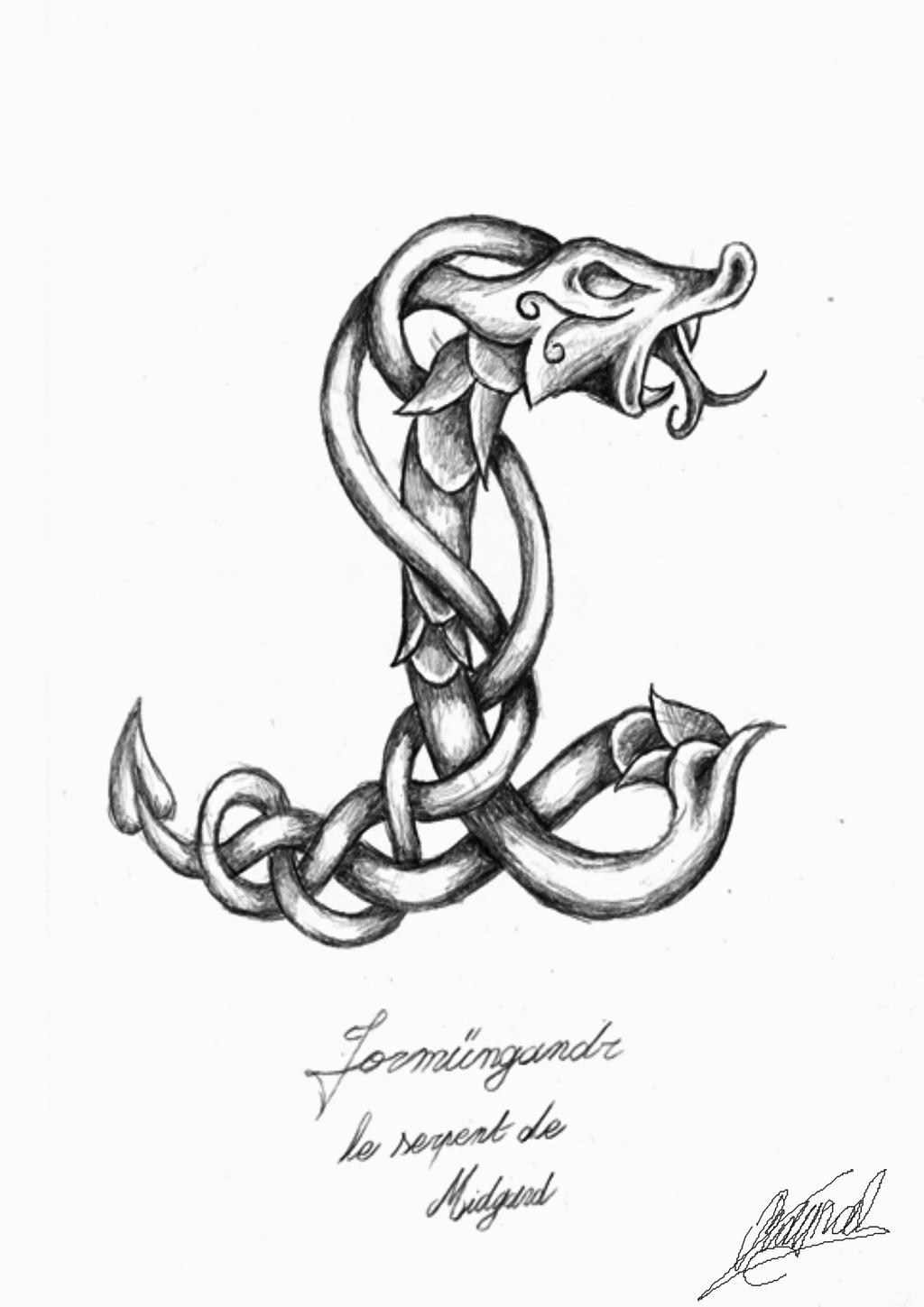 Jormungandr the serpent of Midgard by RaynalJacquemin on DeviantArt