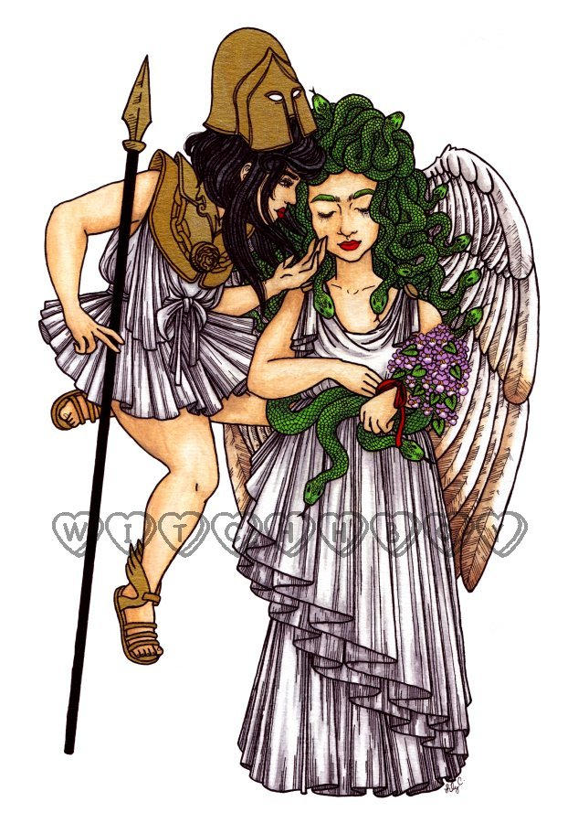 Athena and Medusa by witchhboy on DeviantArt