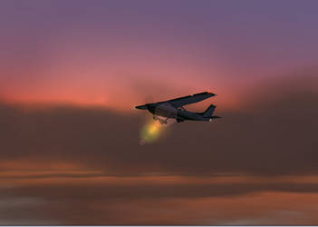 Cessna Skylane at Dusk