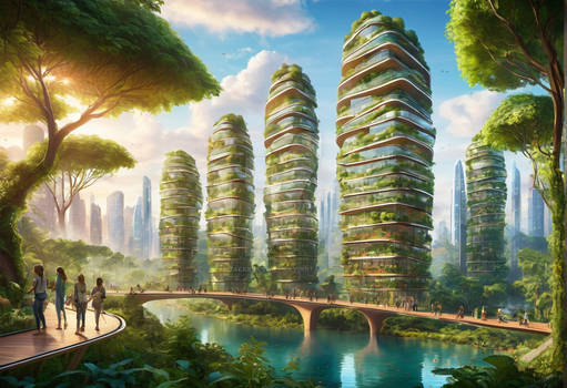 Eco-Serenity: The Luminous Metropolis