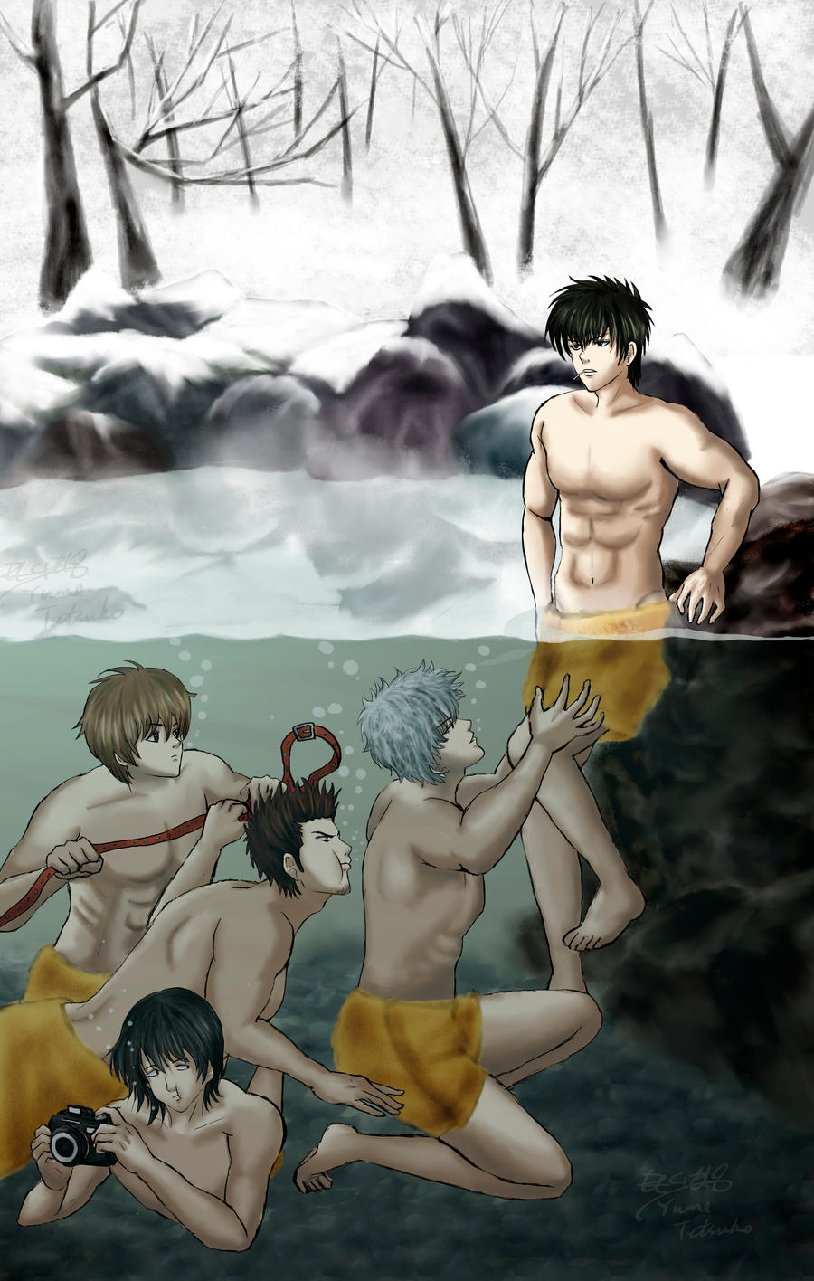 Hot spring can be dangerous. AllxHijikata