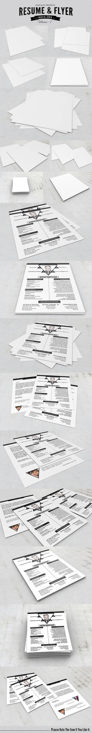 Resume / Flyer / Poster / CV Mockups